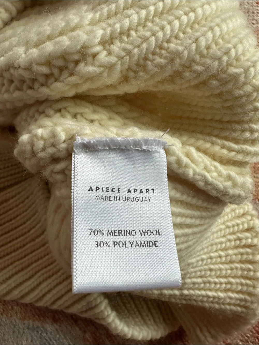 Apiece apart elodie knit vest cream merino wool blend size medium - Picture 6 of 9